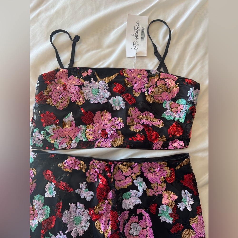 12th tribe sequin skirt and top set